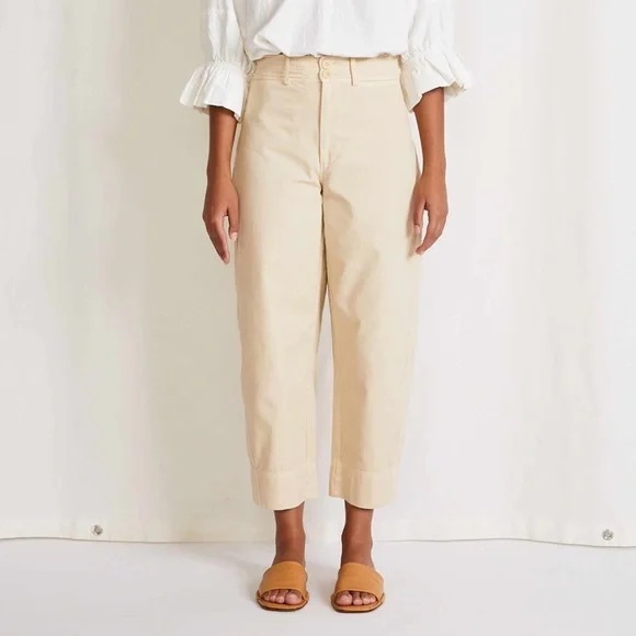 APIECE APART- Mari light tan chino barrel pant. - Picture 1 of 7